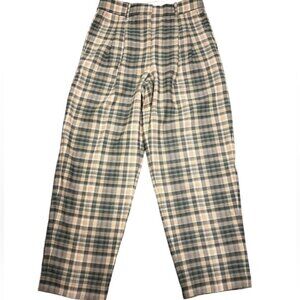 49 Wilfred Green beige Plaid Pants